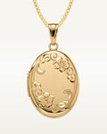 14K Gold Filled Oval Photo Locket - 5/8 Inch x 3/4 Inch