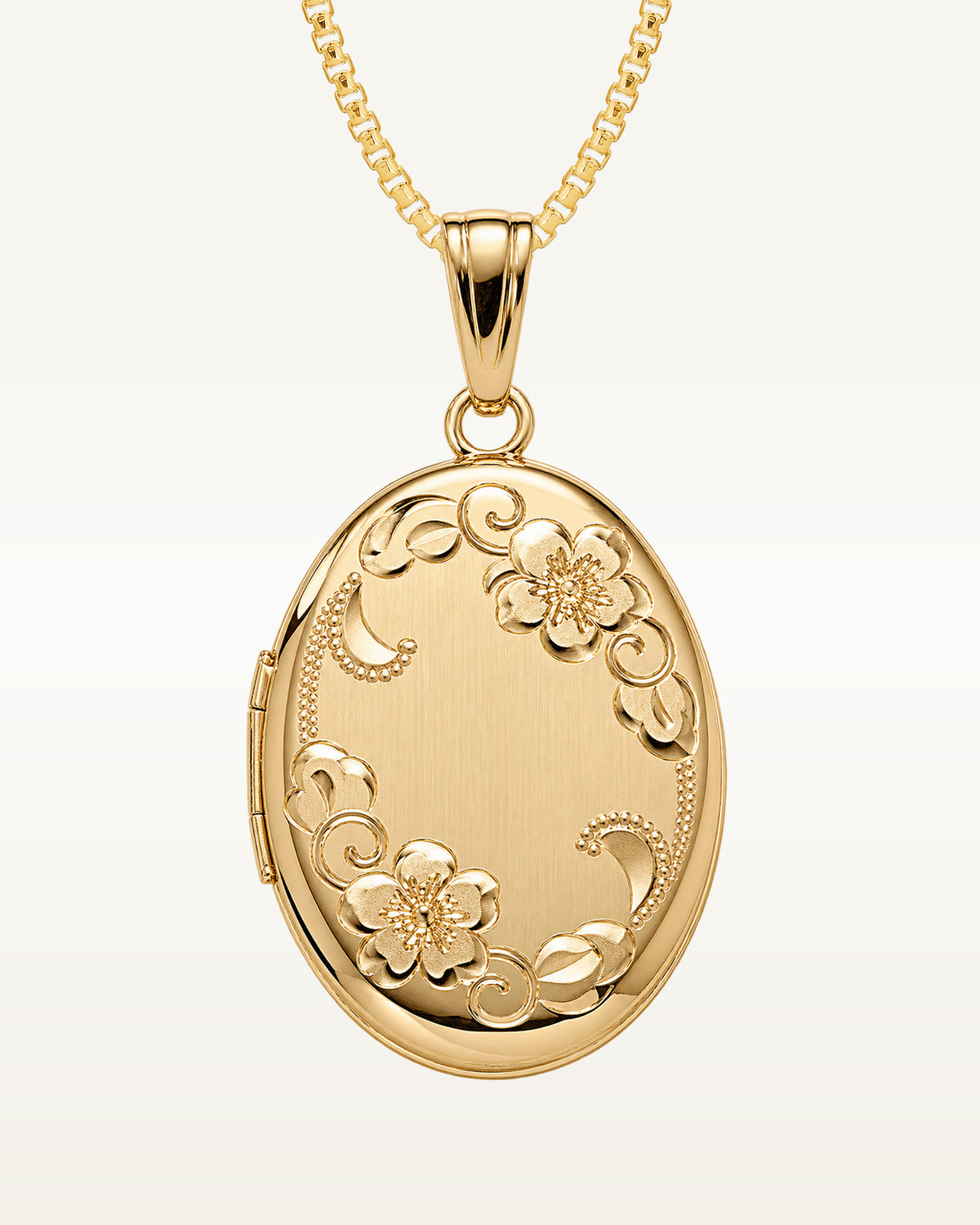 14K Gold Filled Oval Photo Locket - 5/8 Inch x 3/4 Inch