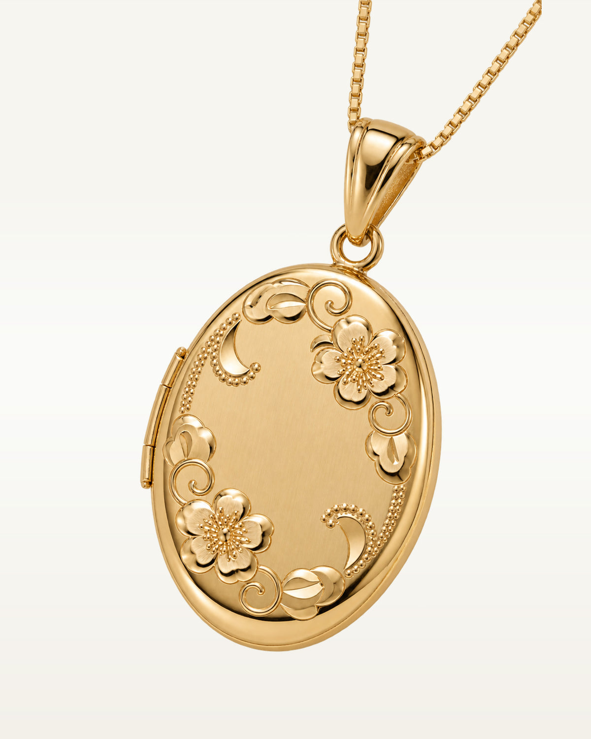 14K Gold Filled Oval Photo Locket - 5/8 Inch x 3/4 Inch