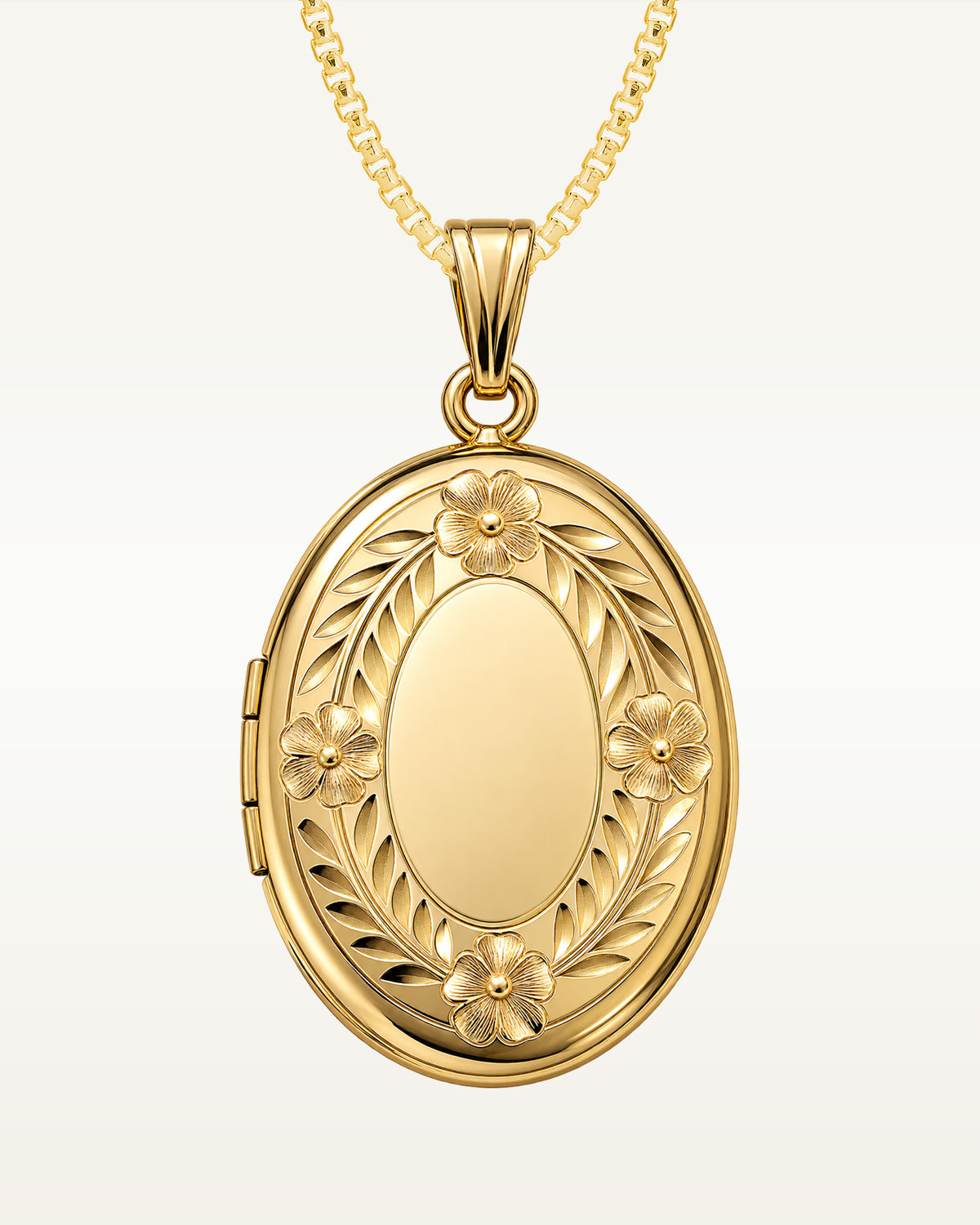 14k Gold Filled Oval Photo Locket - 1 inch x 1-1/4 inch