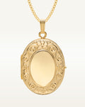 14K Gold Filled Oval 4 Photo Locket - 1 inch x 1-1/4 inch