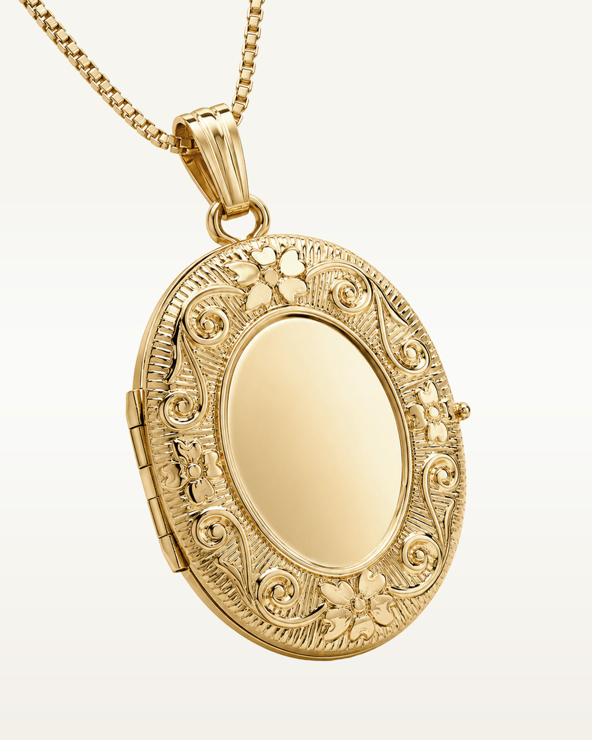 14K Gold Filled Oval 4 Photo Locket - 1 inch x 1-1/4 inch