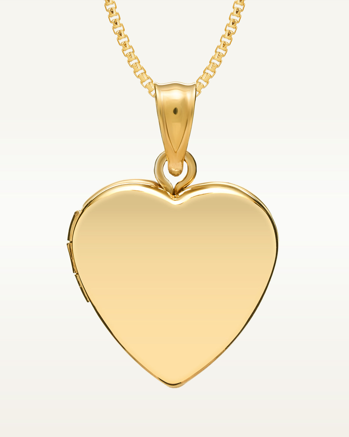 Solid 14k Yellow Gold Small Heart Photo Locket
