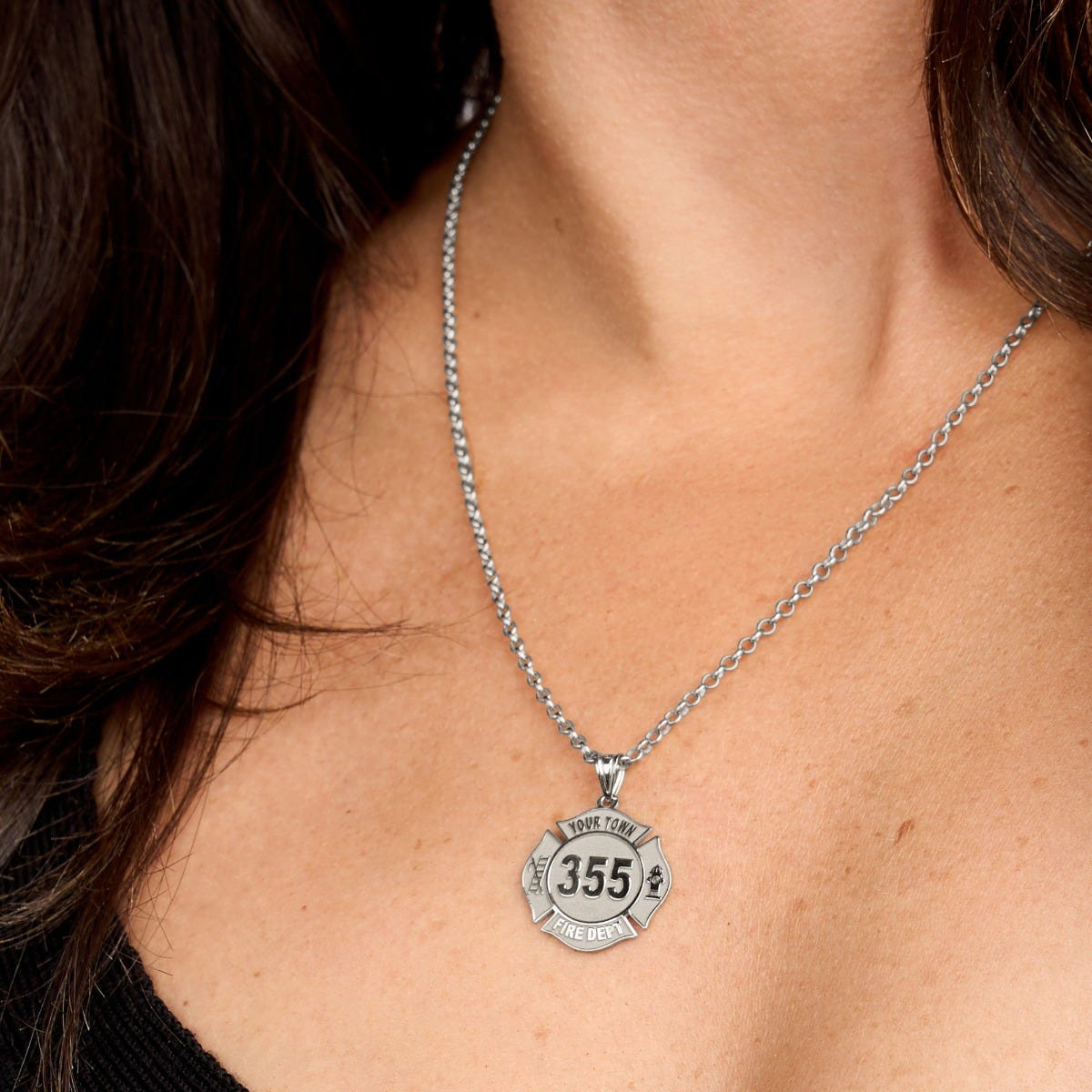 Personalized Firefighter Badge with Your Number & Department