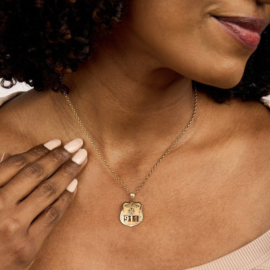 Personalized Police Badge with Your Number & Department