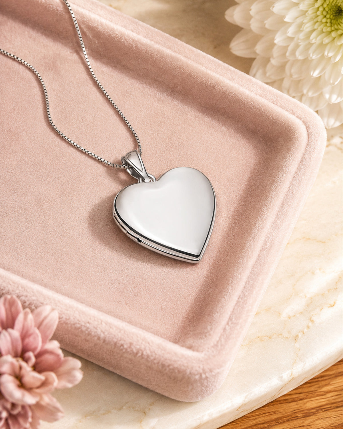 Build Your Own Sterling Silver 2-Picture Heart Locket - lifestyle