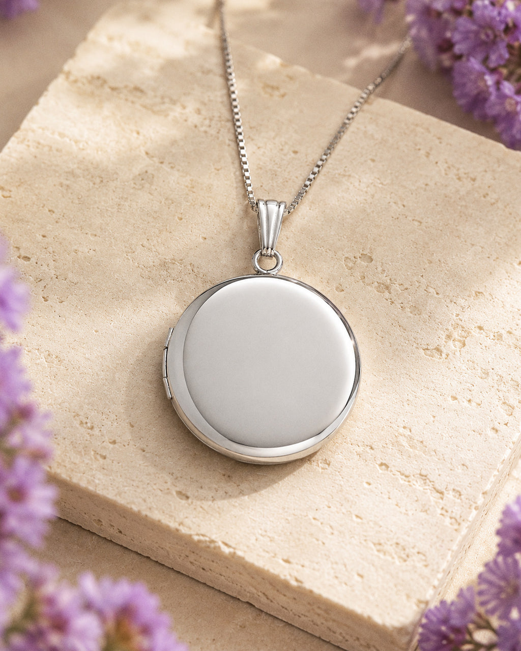 Build Your Own Sterling Silver 2-Picture Round Locket - lifestyle
