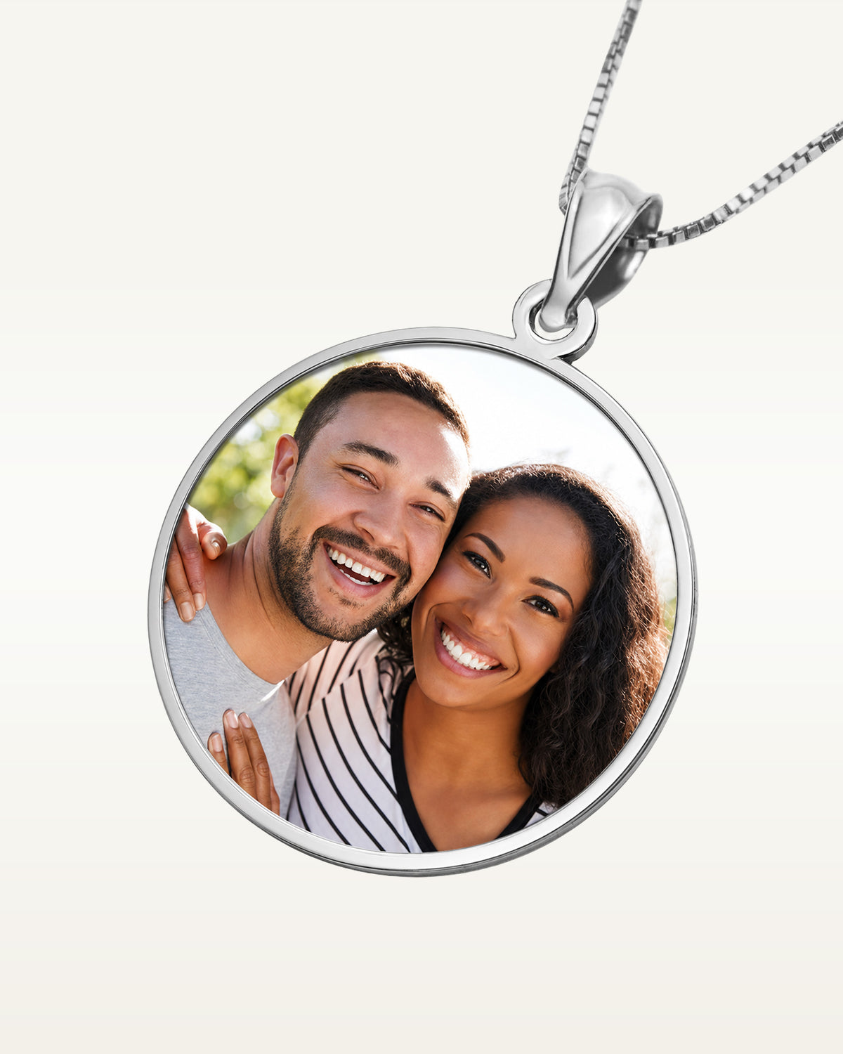 Round with Border Photo Pendant Picture Charm