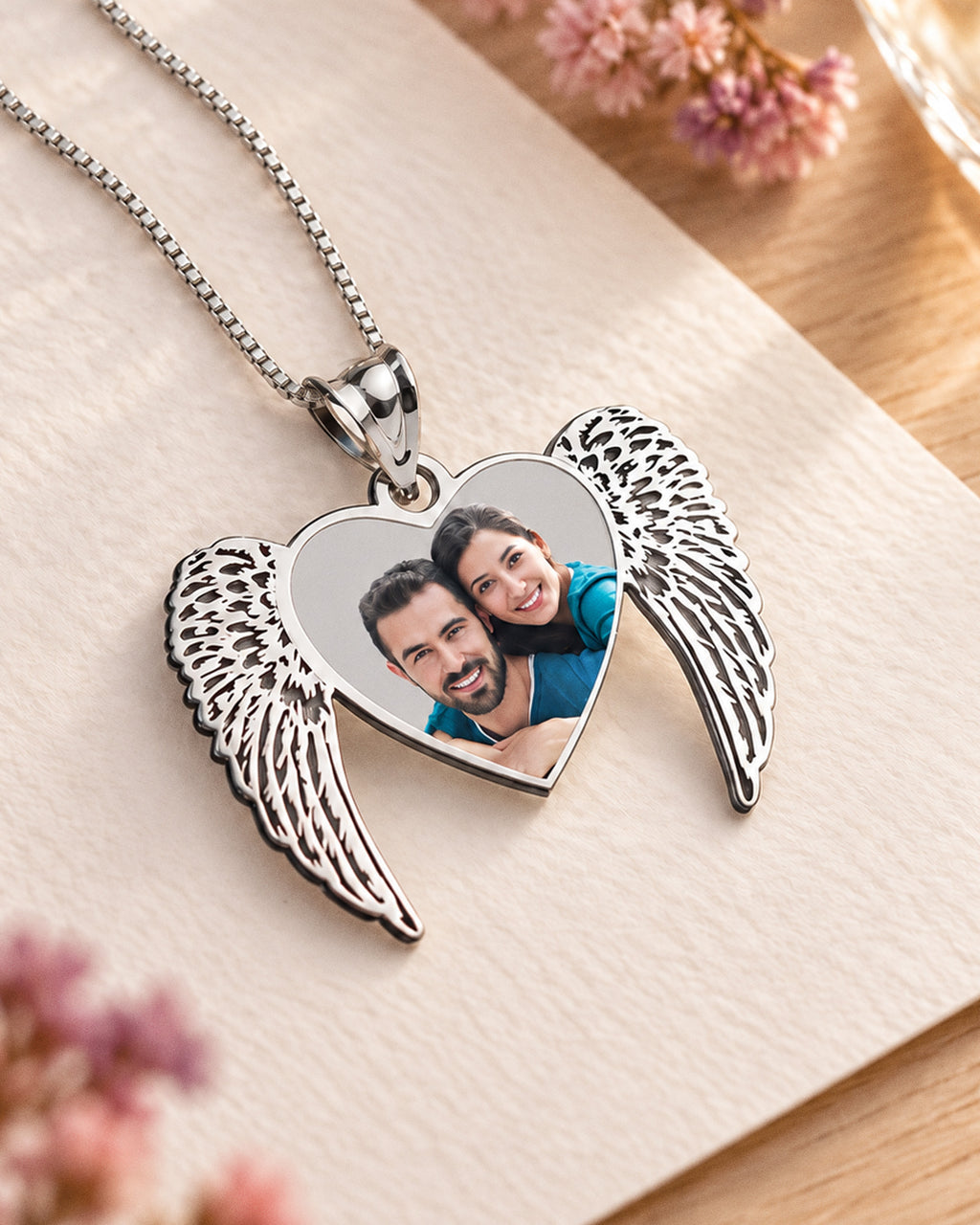 Angel Heart Picture Pendant - lifestyle