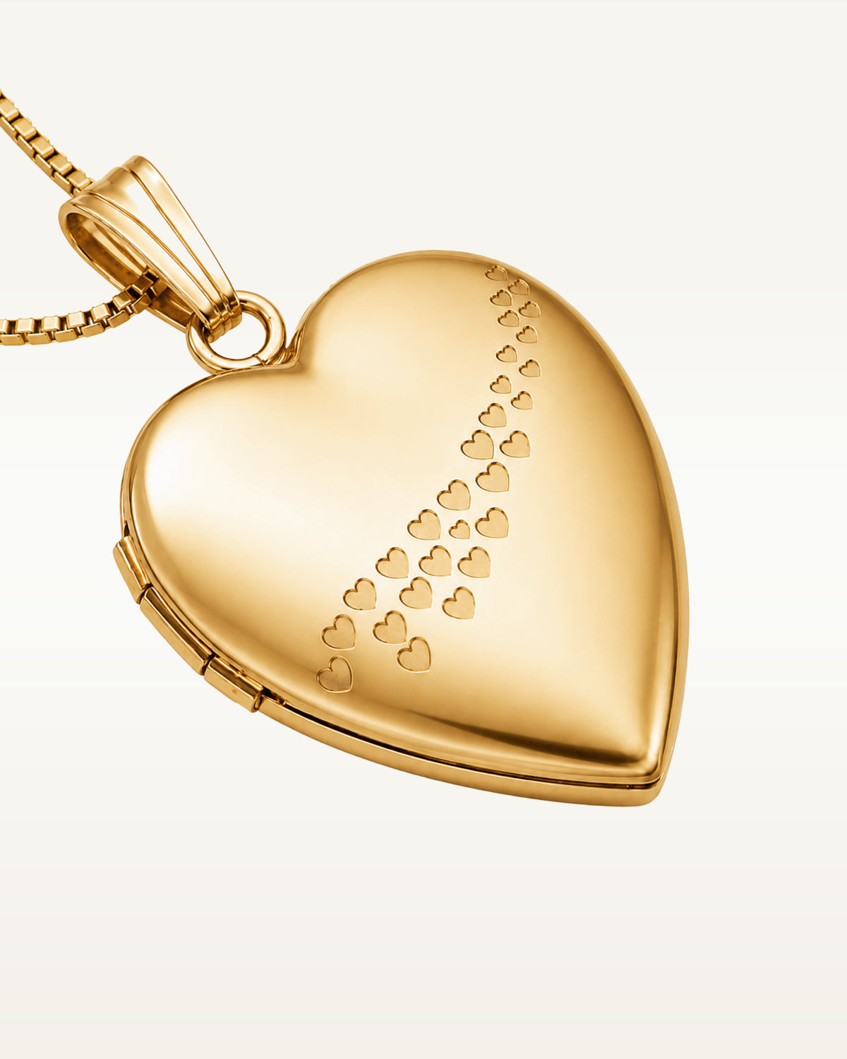 Yellow Gold Cascade of Hearts Photo Locket