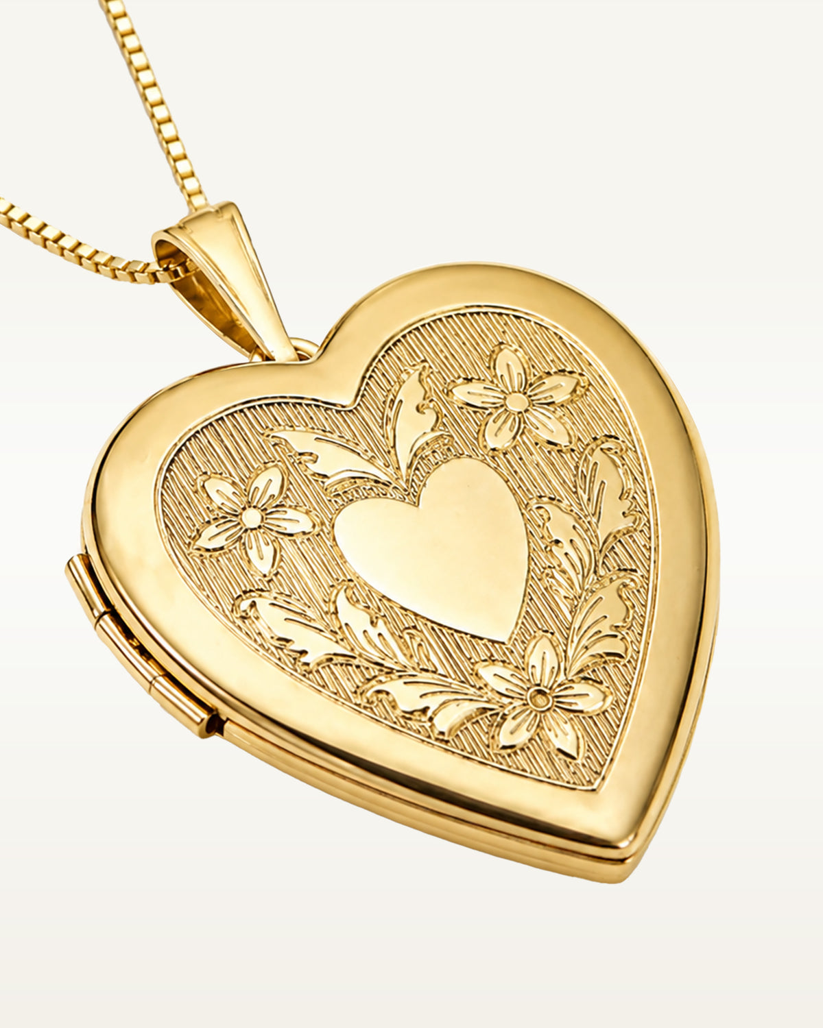 14k Gold Filled Love Heart Photo Locket - 3/4 inch x 3/4 inch