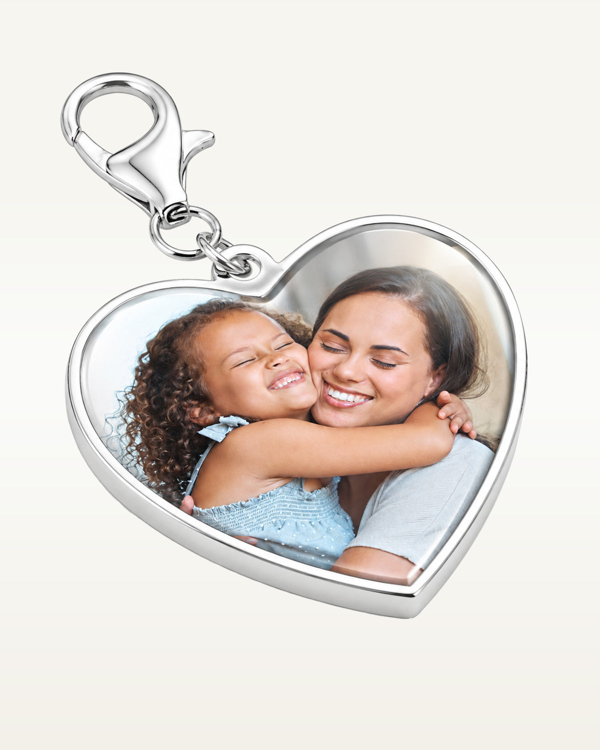 Petite Heart with Border Photo Charm For Bracelet