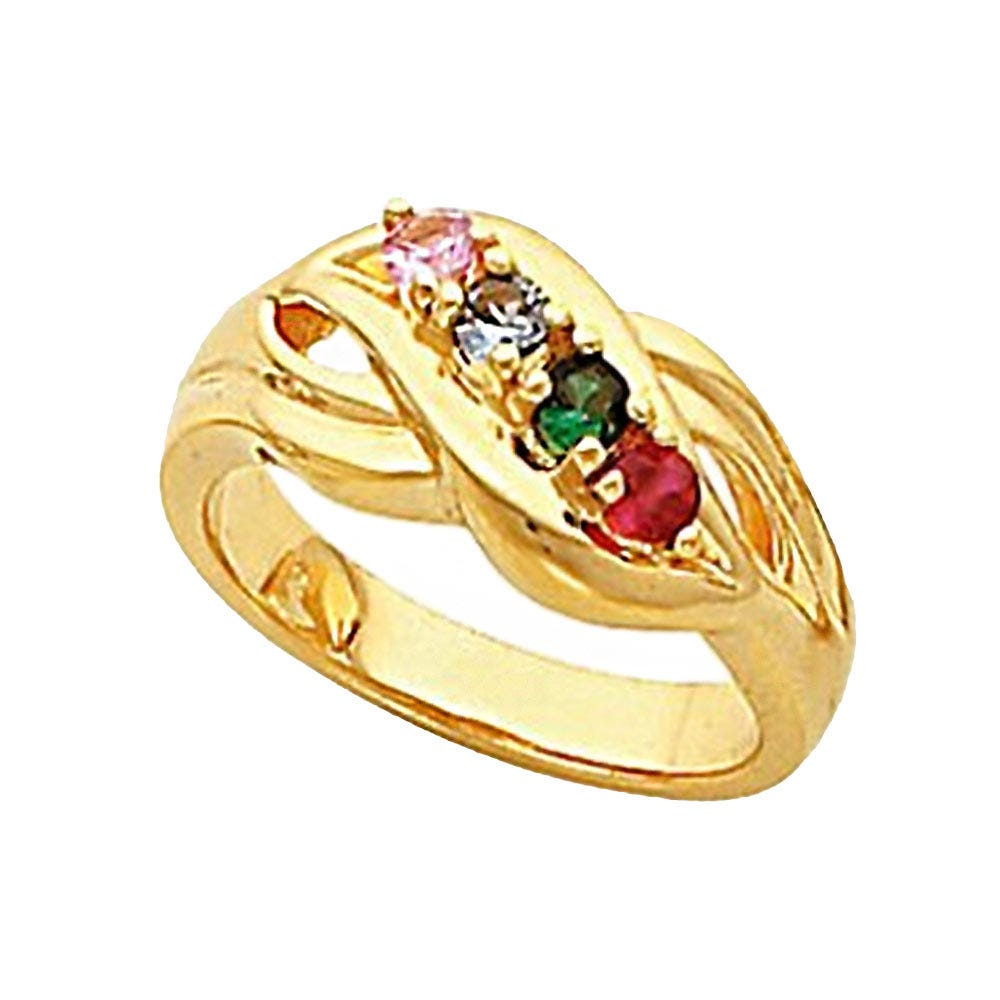 Four Birthstones Mother's Ring