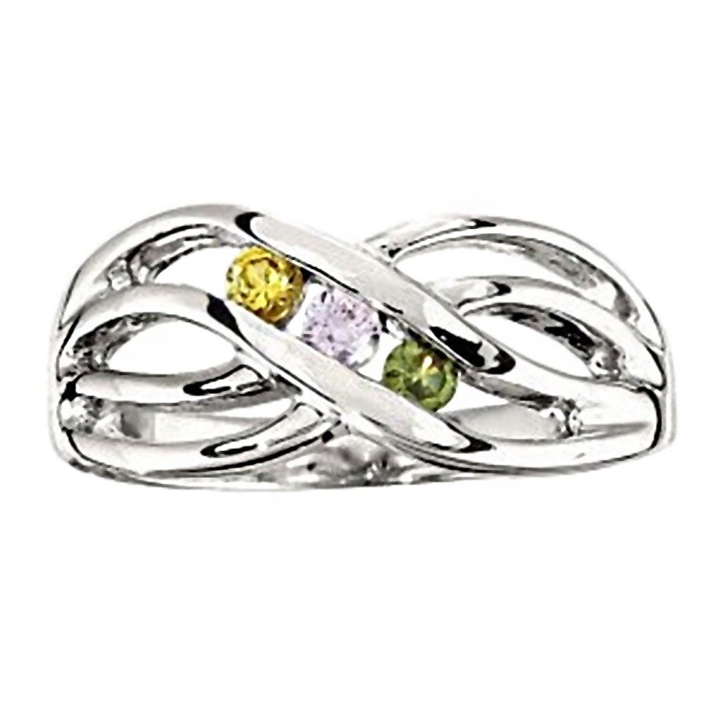 Mother's Ring with Three Birthstones