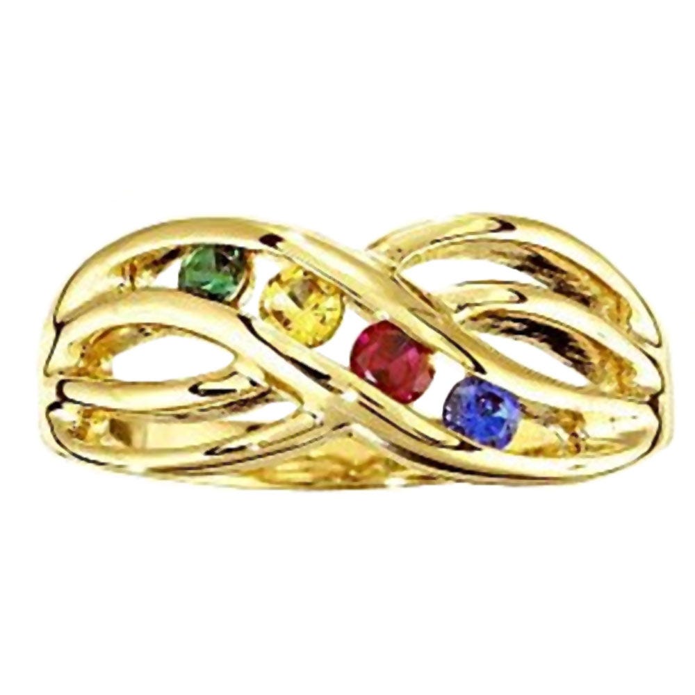 Mother's Ring with Four Birthstones