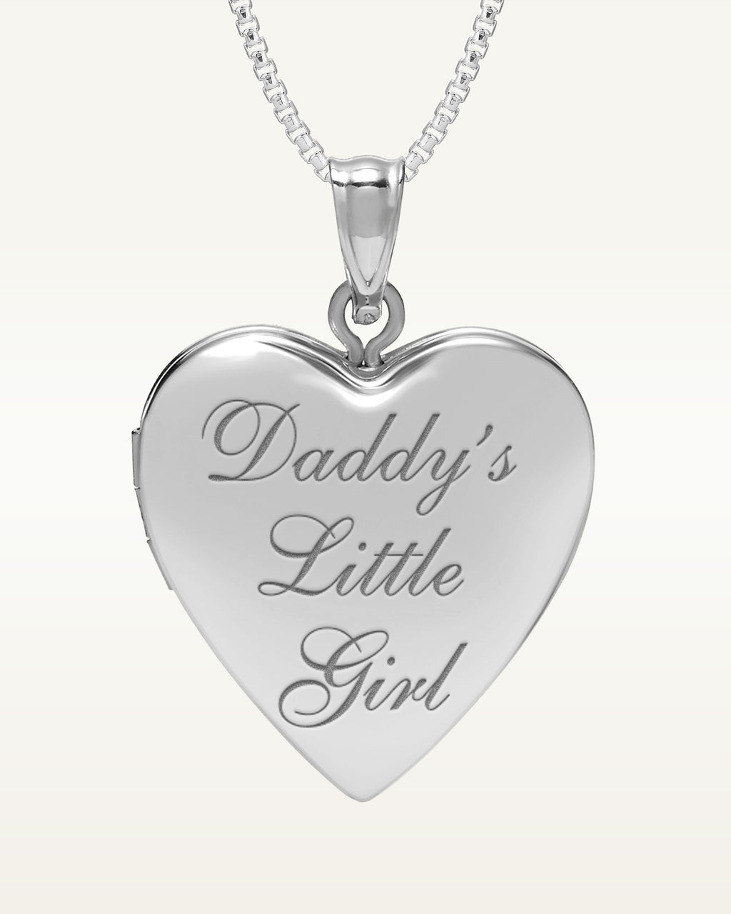Sterling Silver Daddy's Little Girl Heart Photo Locket