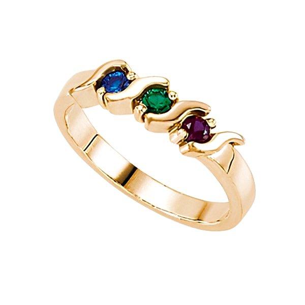 Mother's Ring with Three Birthstones