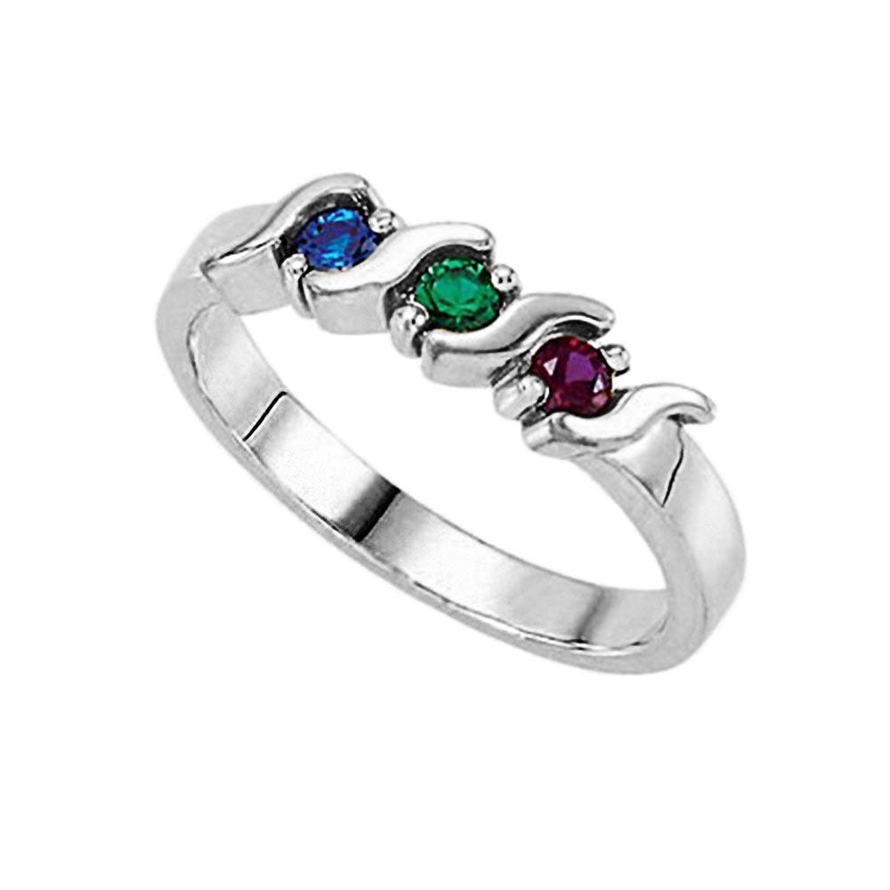 Mother's Ring with Three Birthstones