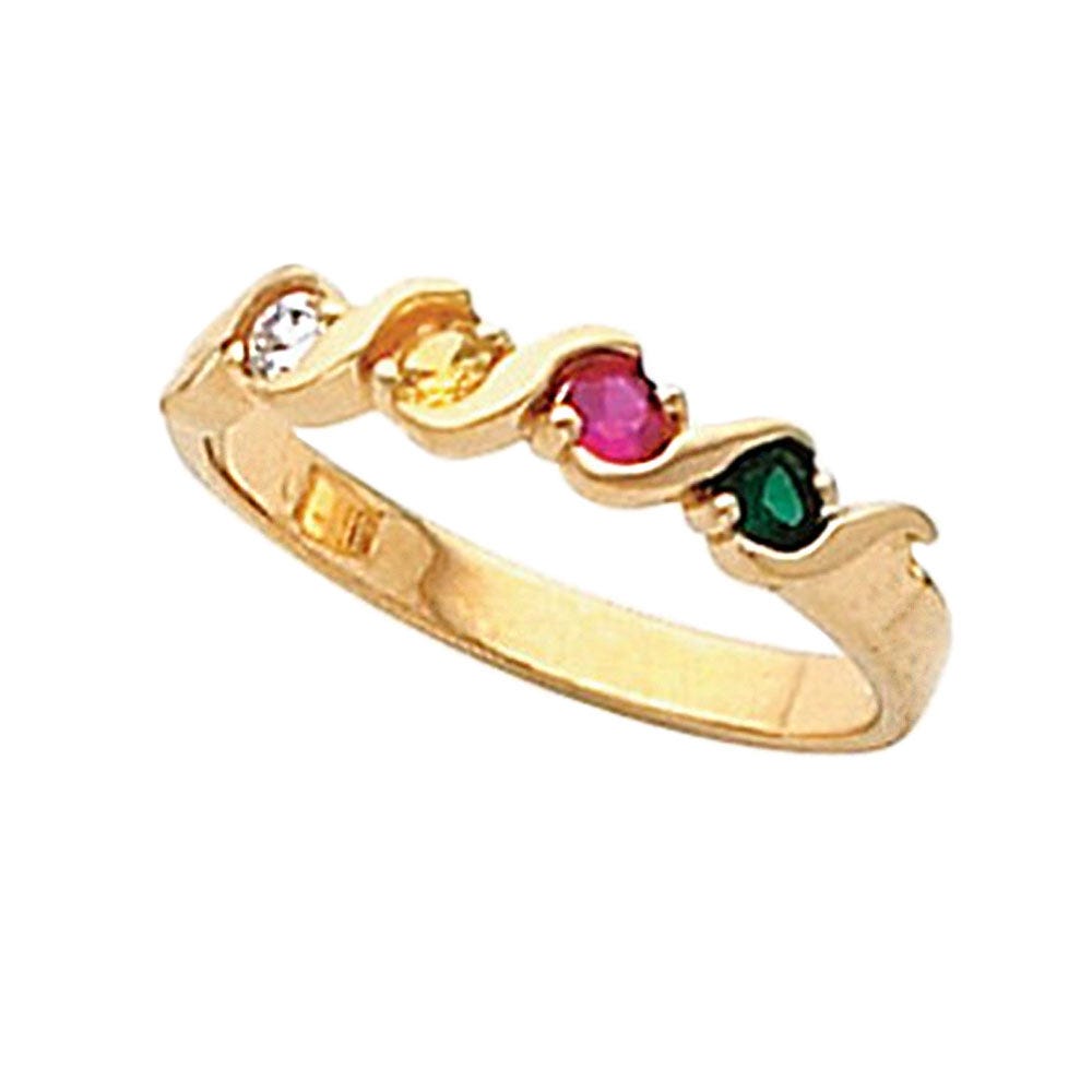 Mother's Ring with Four Birthstones