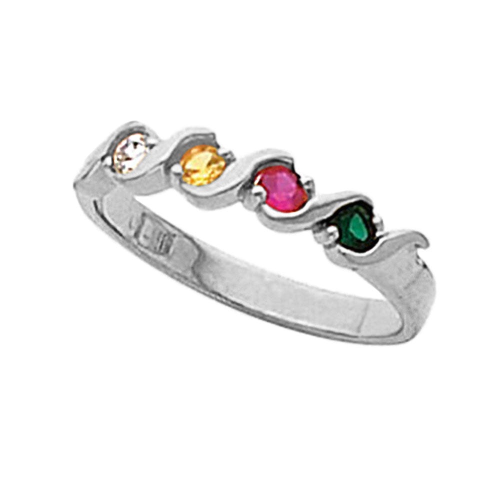 Mother's Ring with Four Birthstones