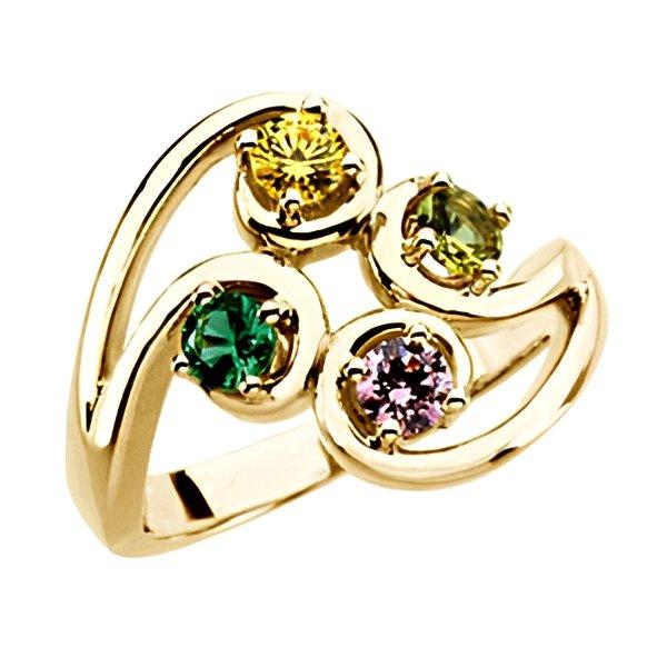 Mother's Ring with Four Birthstones