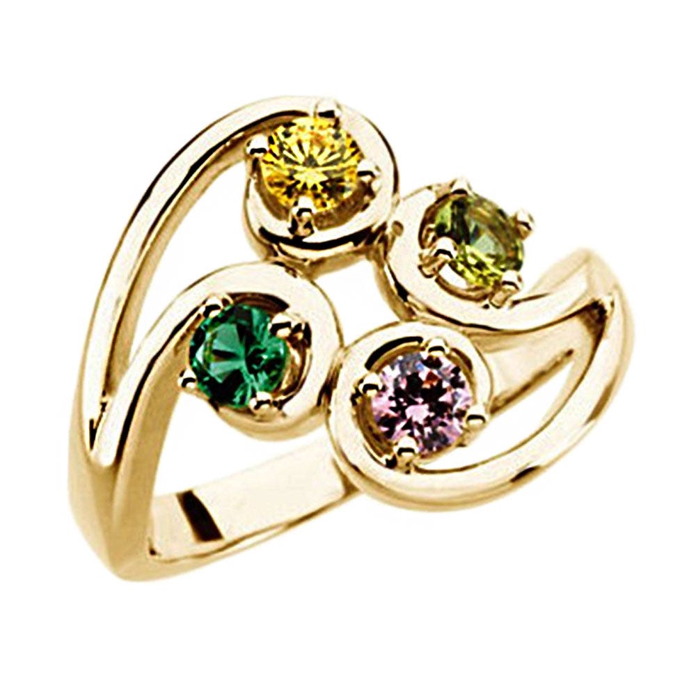 Mother's Ring with Four Birthstones