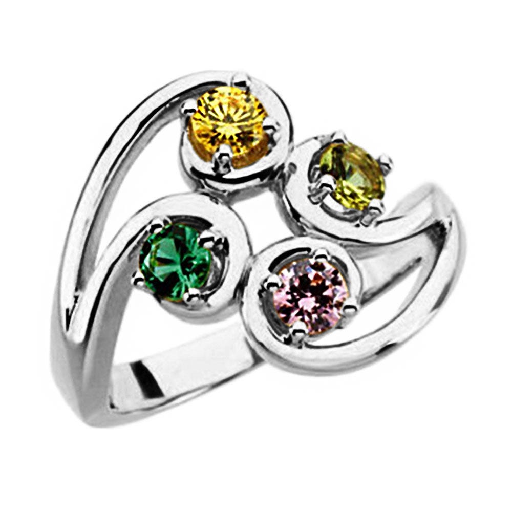Mother's Ring with Four Birthstones