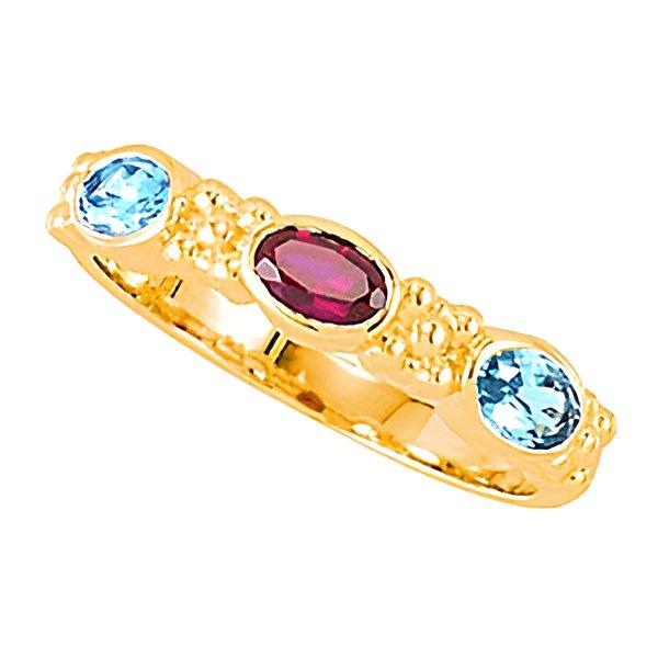 Mother's Ring with Three Birthstones