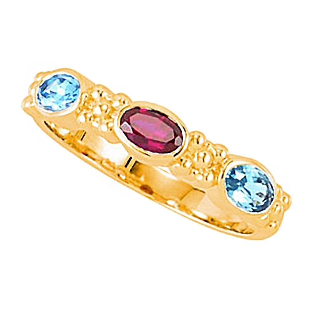 Mother's Ring with Three Birthstones