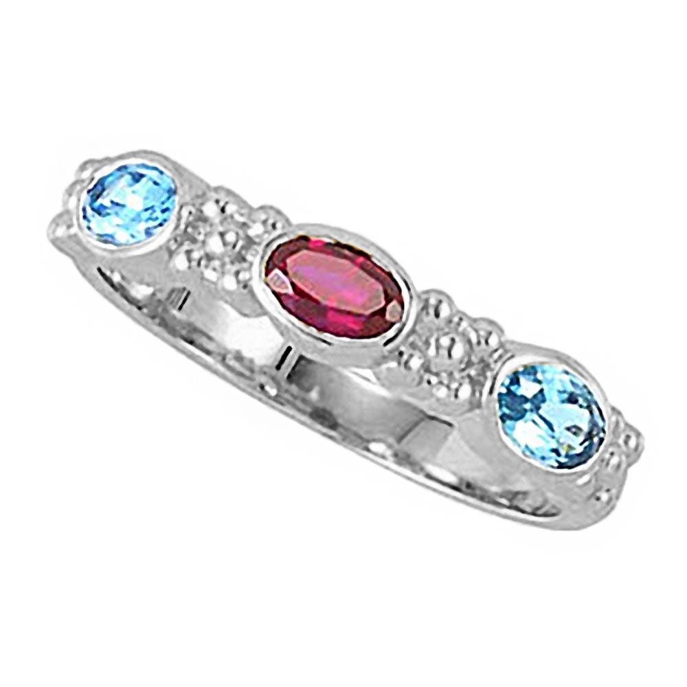 Mother's Ring with Three Birthstones