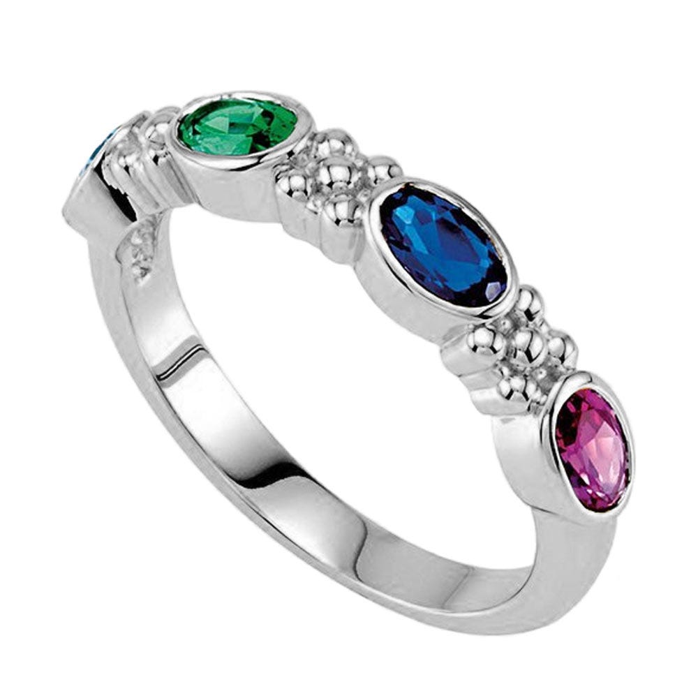 Mother's Ring with Four Birthstones