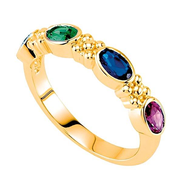 Mother's Ring with Four Birthstones