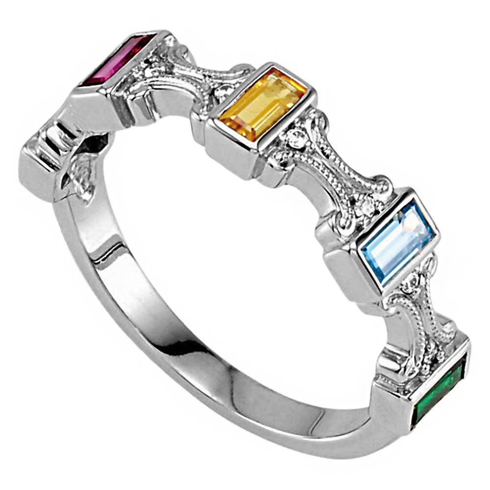 Mother's Ring with Five Birthstones