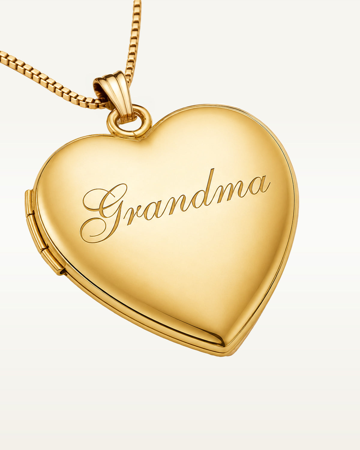 Yellow Gold Grandma Heart Photo Locket