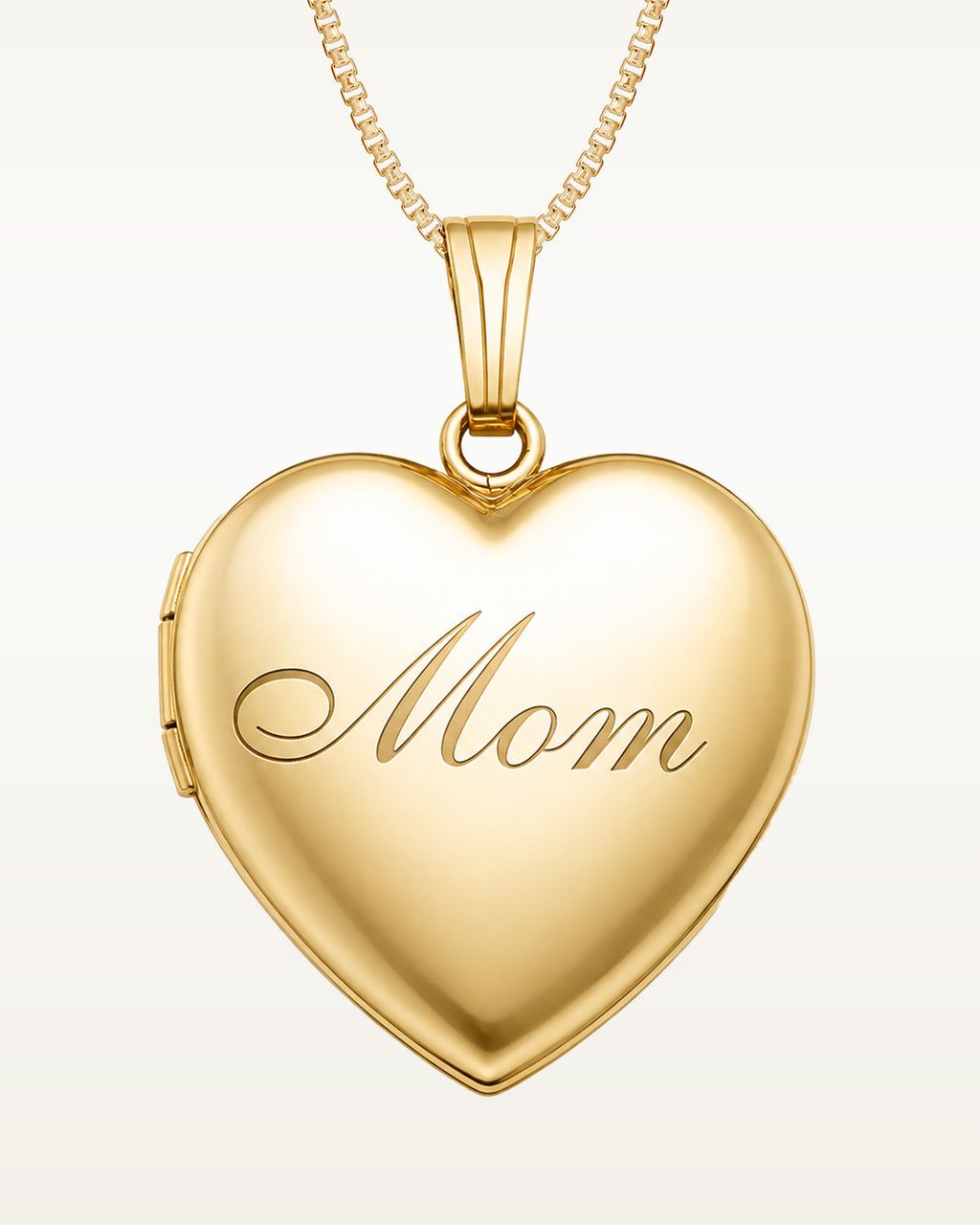 Yellow Gold Mom Heart Photo Locket