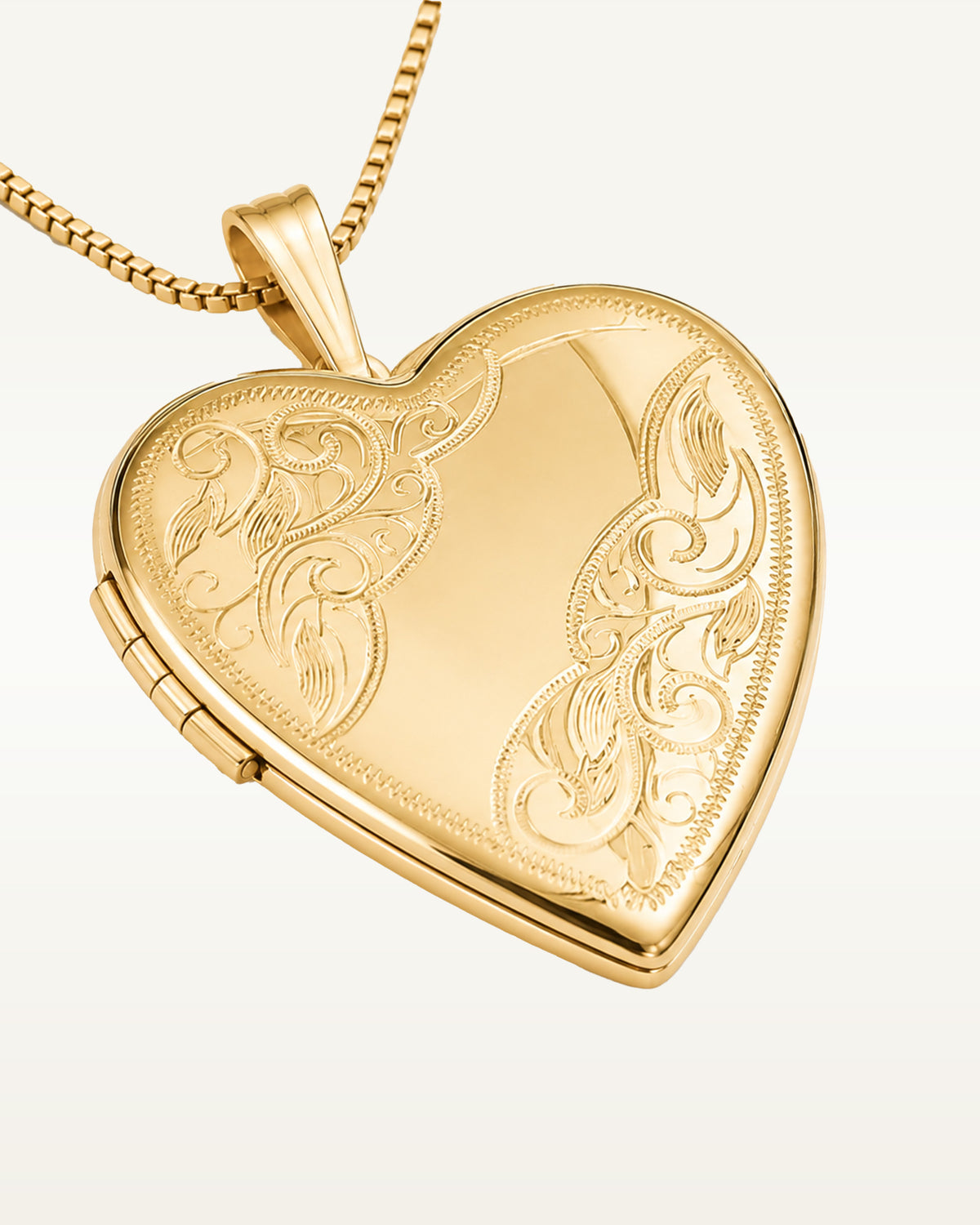 14k Gold Filled Floral Heart Photo Locket - 3/4 inch x 3/4 inch
