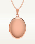 14k Rose Gold Classic Oval Photo Locket