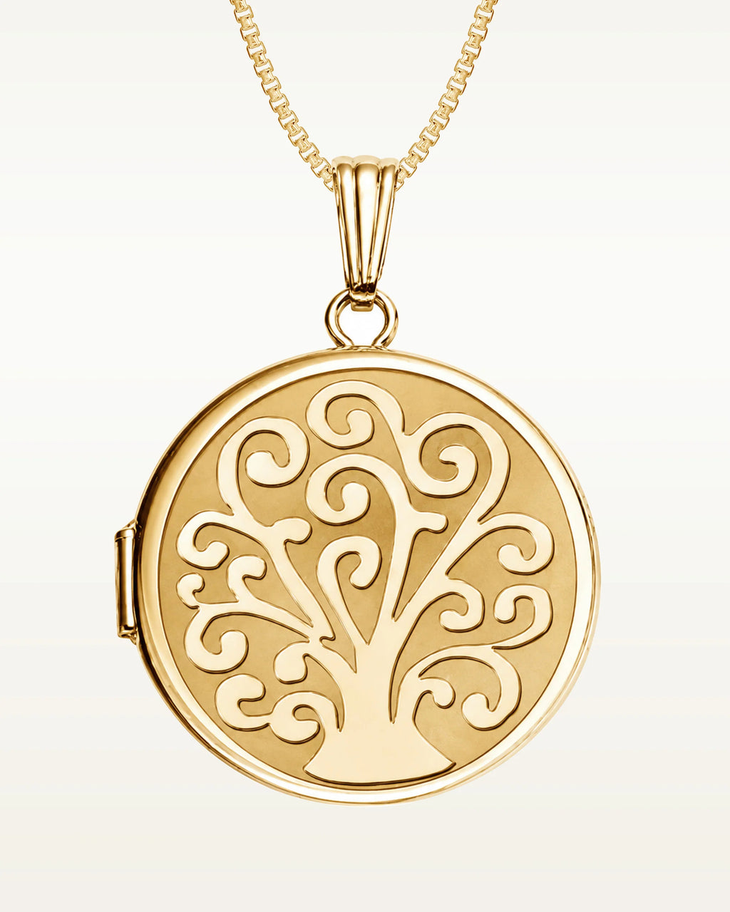 14k Gold Filled Tree Of Life Round Photo Locket