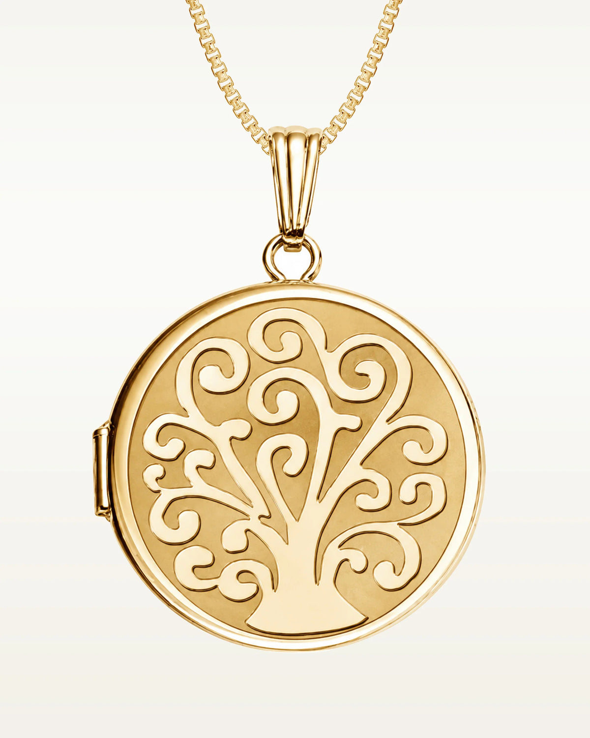 14k Gold Filled Tree Of Life Round Photo Locket