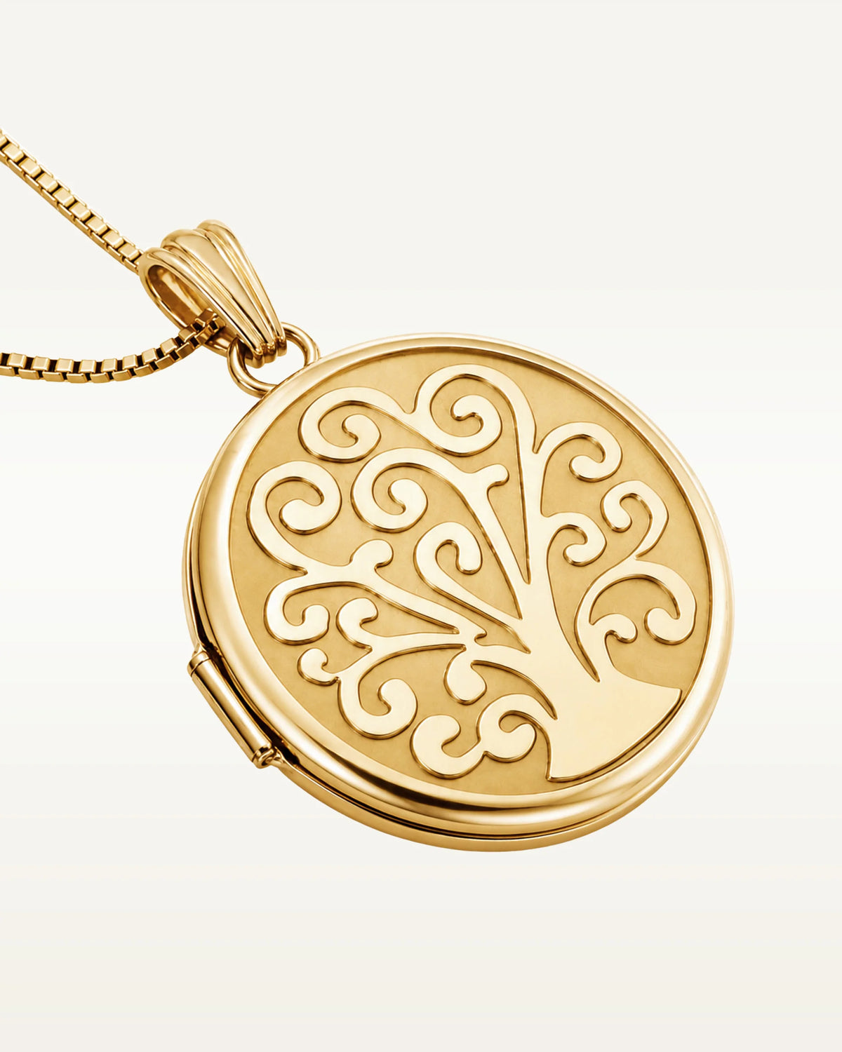 14k Gold Filled Tree Of Life Round Photo Locket