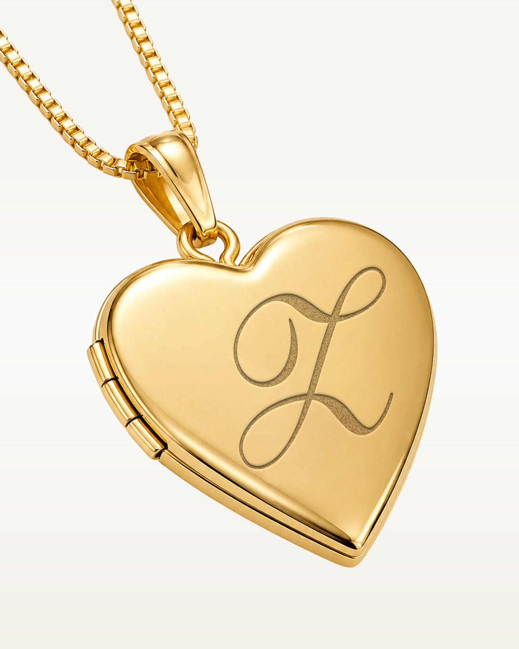 14K Gold Filled Initial Heart Photo Locket