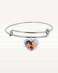Expandable - Photo Charm Heart Expandable Bracelet
