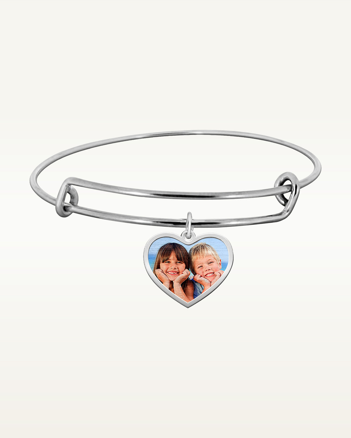 Heart Shaped Expandable Photo Bracelet