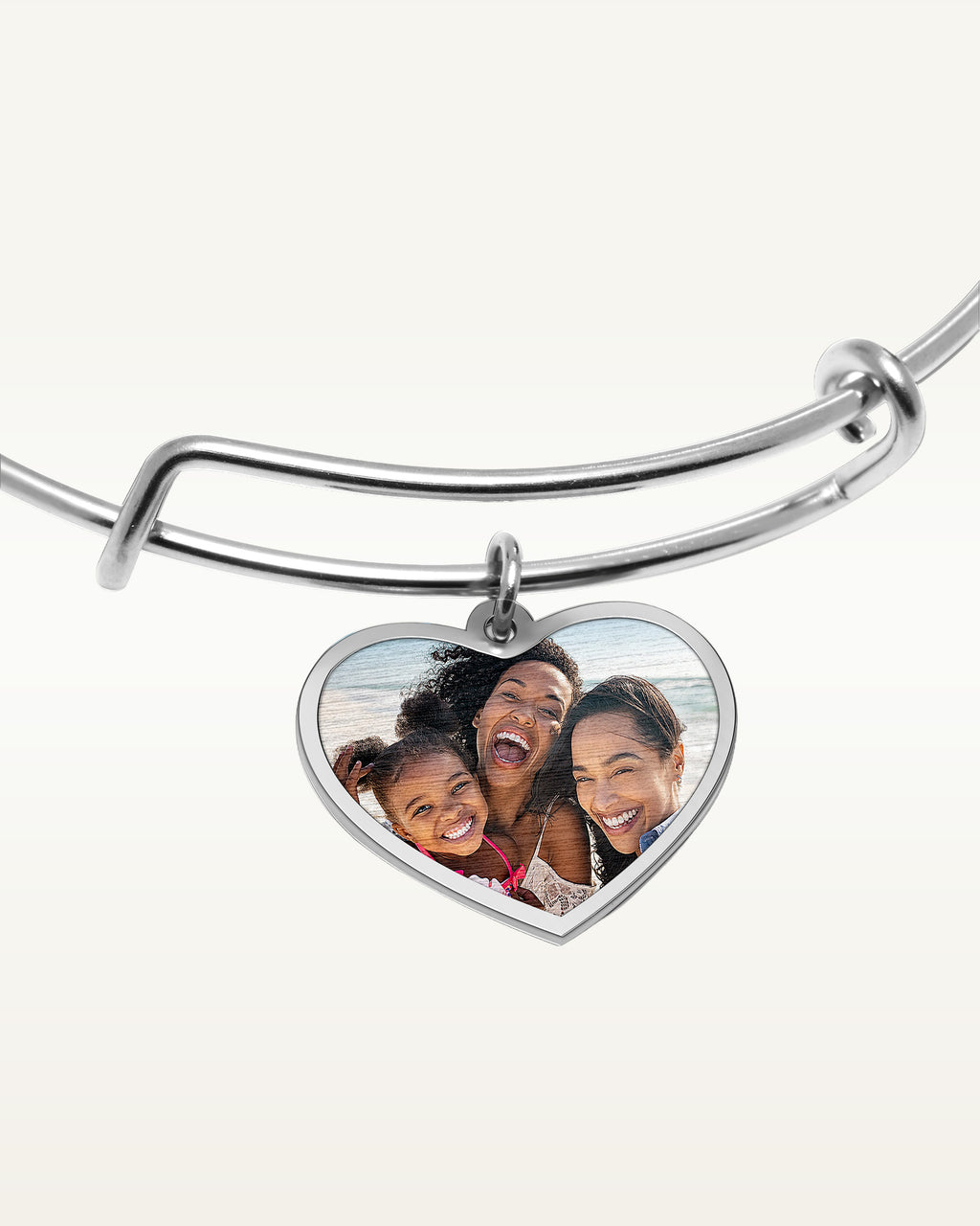 Expandable - Photo Charm Heart Expandable Bracelet