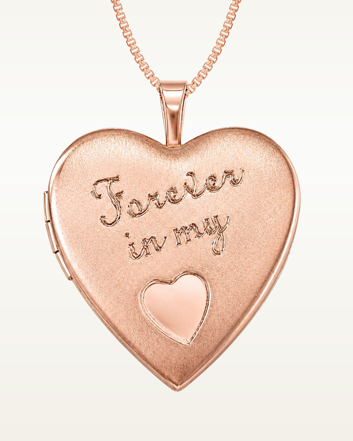 Rose Gold Plated Forever in my Heart Photo Locket