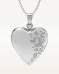 Sterling Silver Butterfly Heart Photo Locket