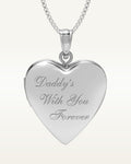 Sterling Silver Daddy's With You Forever Heart Photo Locket