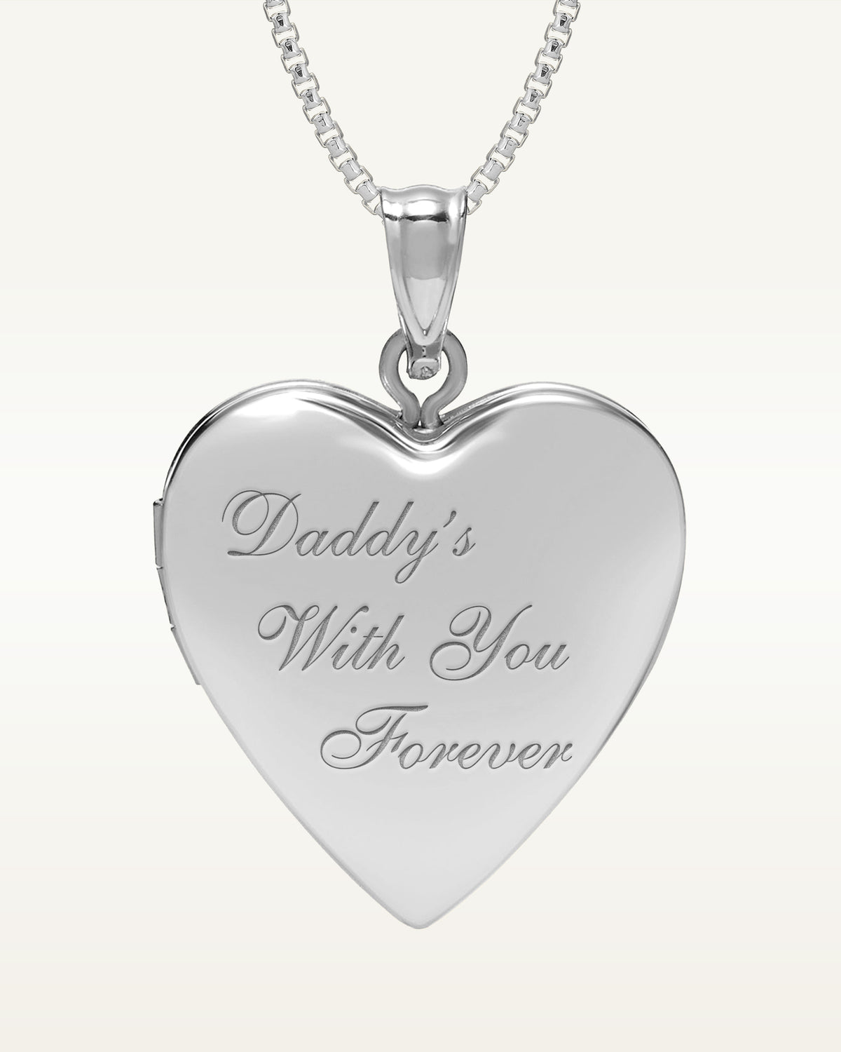 Silver Daddy's With You Forever Heart Photo Locket