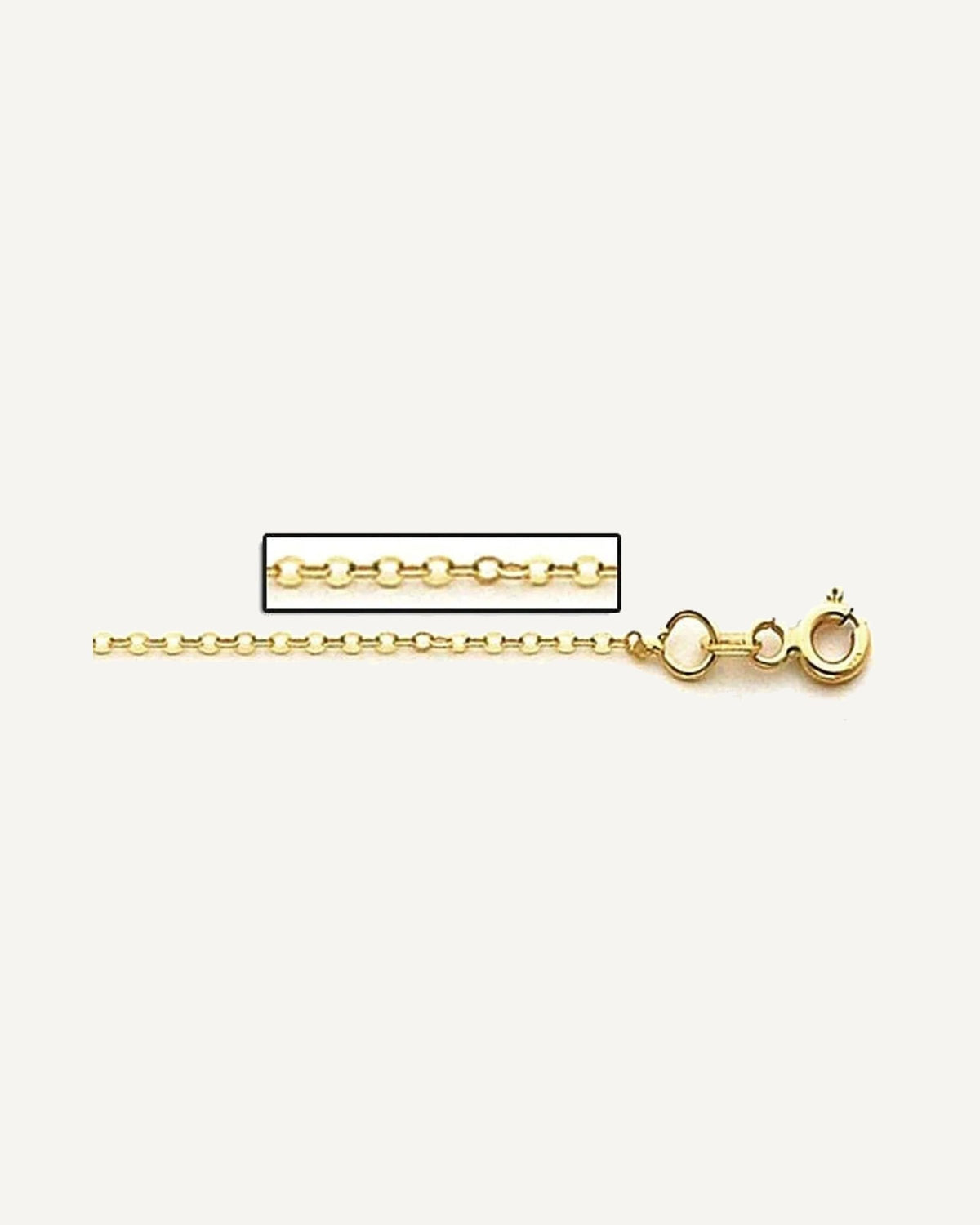 14K Yellow Gold 0.8mm Cable Link Chain