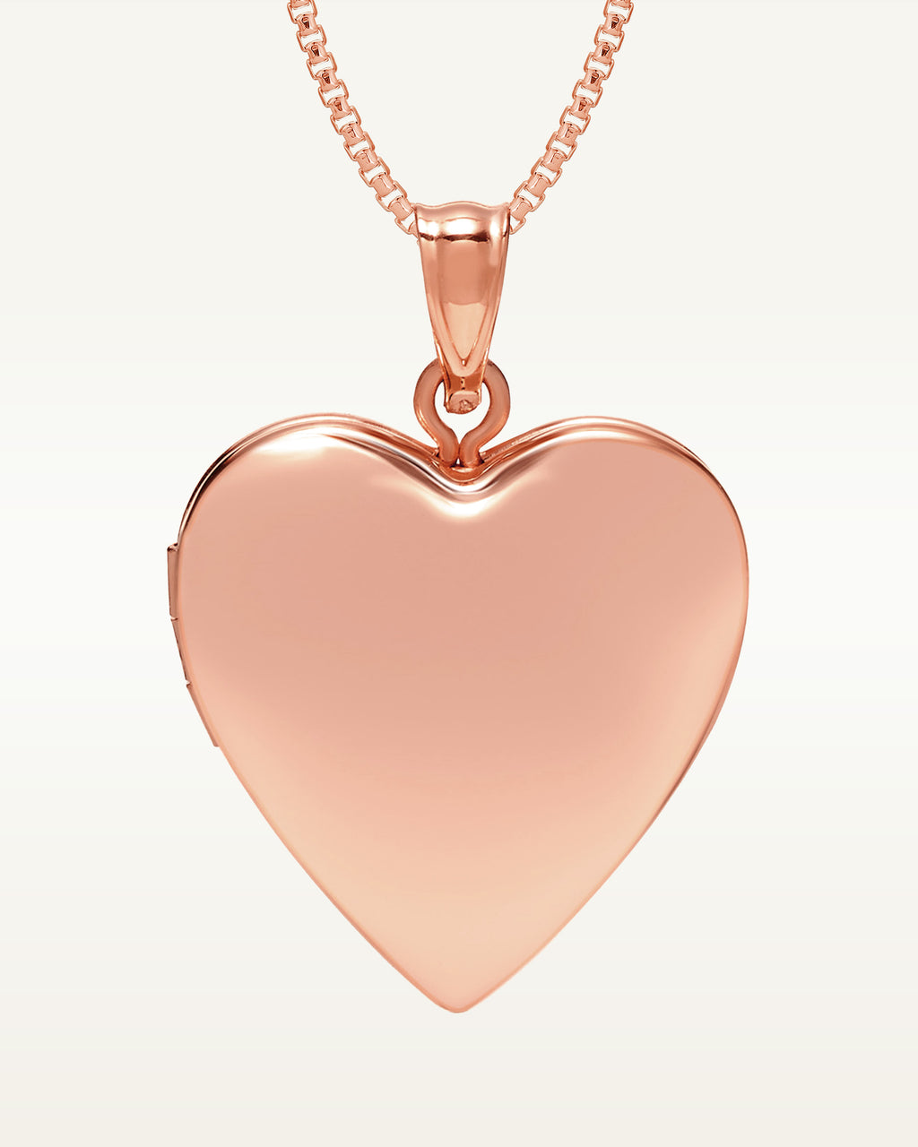 14k Rose Gold Classic Heart Photo Locket
